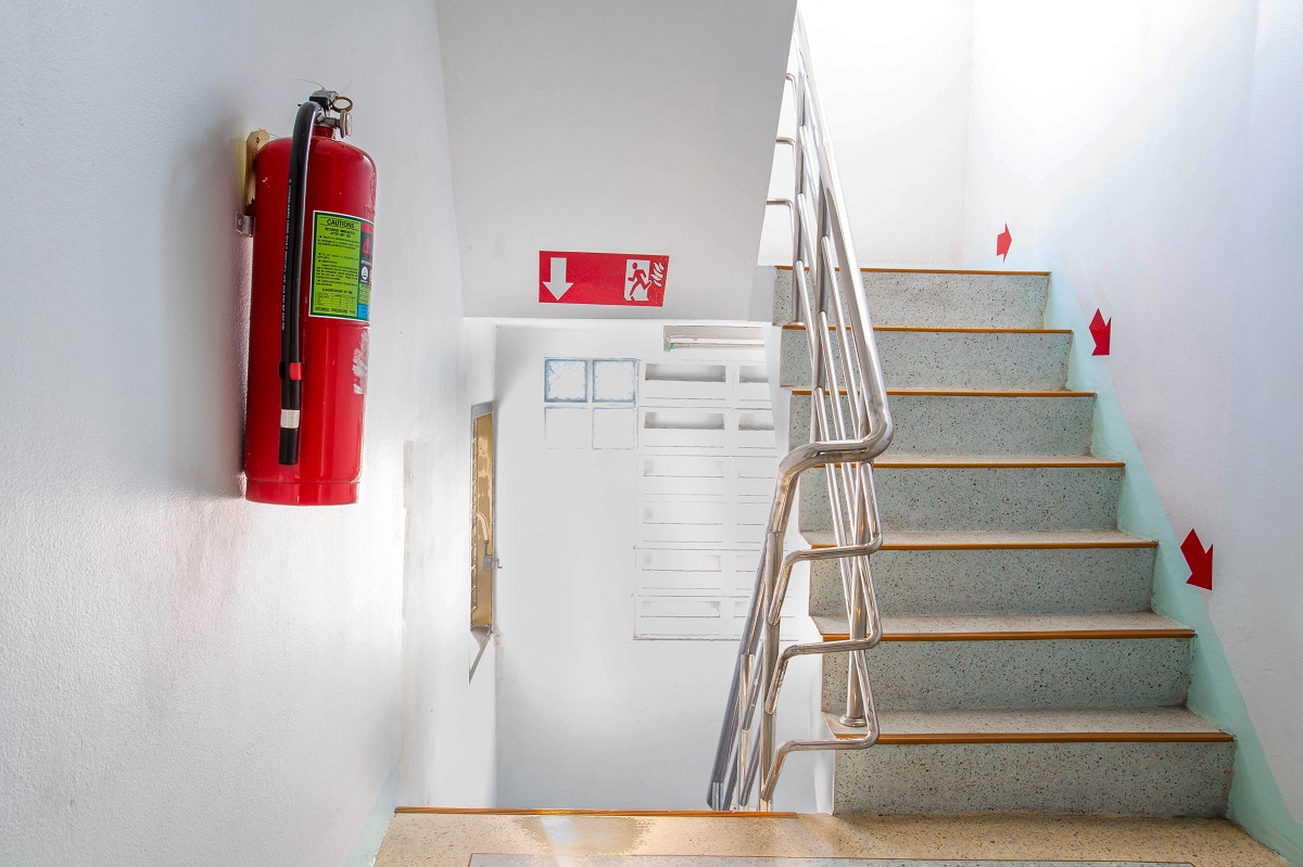 stairway for emergency purposes